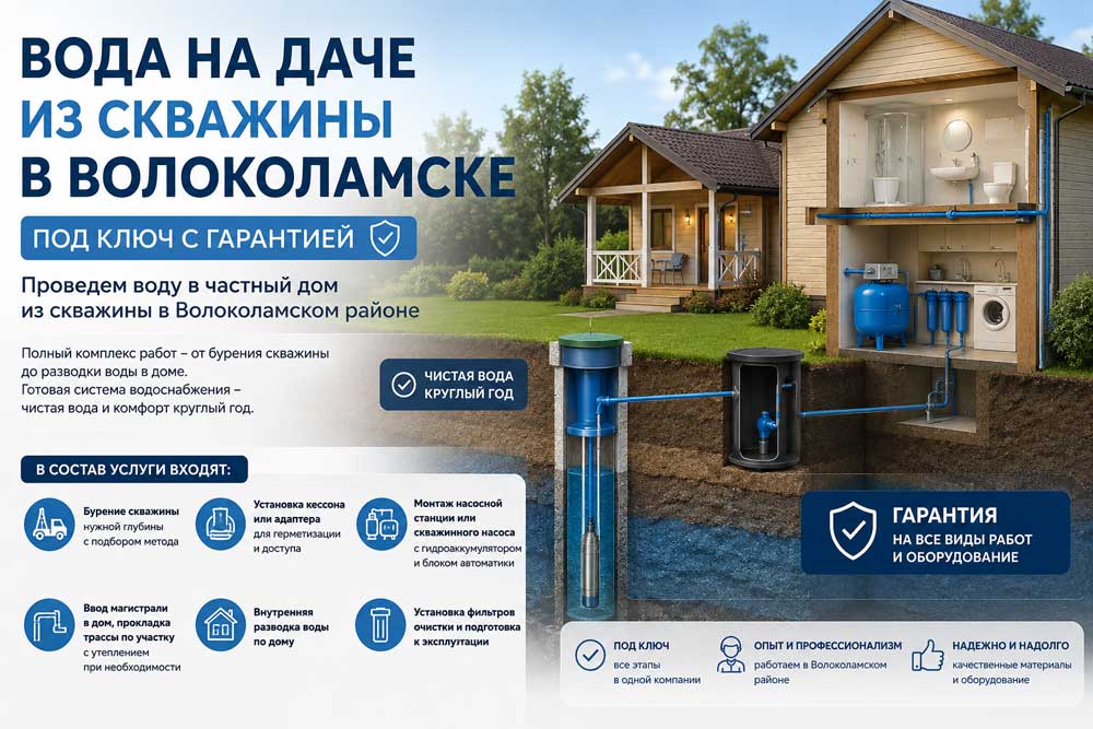 Проведем воду в частный дом из скважины